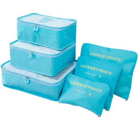 BQ28F Organizer podróżny 6 szt blue BQ28F Organizer podróżny 6 szt blue