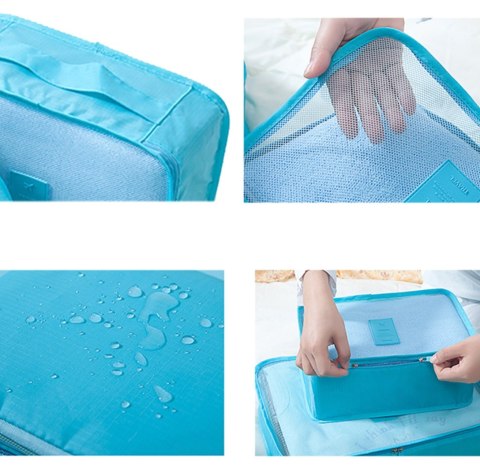 BQ28F Organizer podróżny 6 szt blue BQ28F Organizer podróżny 6 szt blue