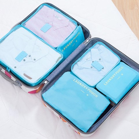 BQ28F Organizer podróżny 6 szt blue BQ28F Organizer podróżny 6 szt blue