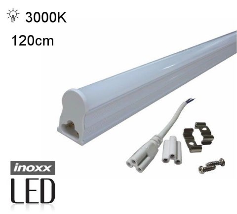 Świetlówka led liniowa t5 120cm 18w ciepła 3000k lampa natynkowa zintegrowana z oprawą Świetlówka led liniowa t5 120cm 18w ciepła 3000k lampa natynkowa zintegrowana z oprawą