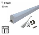Świetlówka led liniowa t5 60cm 8w zimna 6000k lampa natynkowa zintegrowana z oprawą