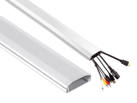 Aluminiowa listwa maskująca do kabli Maclean, łatwe otw. i zam, 60x20x750mm, MC-693 W Aluminiowa listwa maskująca do kabli Maclean, łatwe otw. i zam, 60x20x750mm, MC-693 W