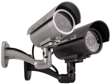 Atrapa kamery tubowej, diody IR LED, srebrna, IR9000S Atrapa kamery tubowej, diody IR LED, srebrna, IR9000S
