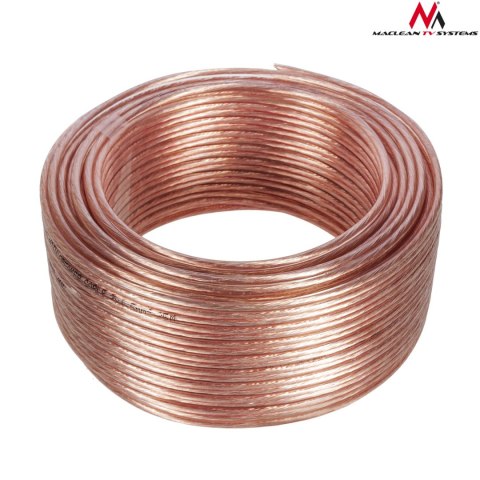 Kabel Maclean, Głośnikowy, Transparent PVC, 2*1.5mm2 / 48*0.20CCA 3,5*7,0mm, 50m, MCTV-511 Kabel Maclean, Głośnikowy, Transparent PVC, 2*1.5mm2 / 48*0.20CCA 3,5*7,0mm, 50m, MCTV-511