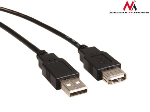 Kabel USB 2.0 Maclean, gniazdo-wtyk, 3m, MCTV-744 Kabel USB 2.0 Maclean, gniazdo-wtyk, 3m, MCTV-744