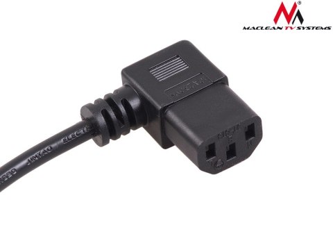 Kabel zasilający Maclean, kątowy, 3 pin, wtyk EU, 3m, MCTV-803 Kabel zasilający Maclean, kątowy, 3 pin, wtyk EU, 3m, MCTV-803