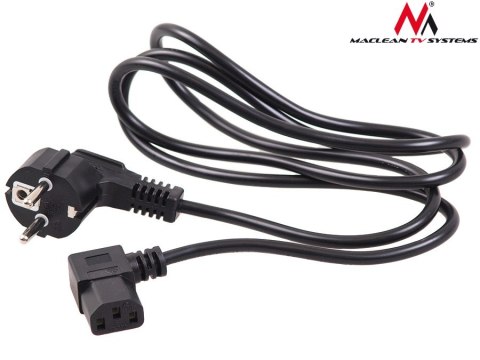 Kabel zasilający Maclean, kątowy, 3 pin, wtyk EU, 3m, MCTV-803 Kabel zasilający Maclean, kątowy, 3 pin, wtyk EU, 3m, MCTV-803
