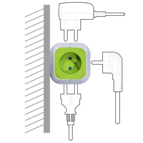MagicCube poczwórne gniazdko prądowe GreenBlue, 2 wejścia USB, 1,4m, GB118 MagicCube poczwórne gniazdko prądowe GreenBlue, 2 wejścia USB, 1,4m, GB118