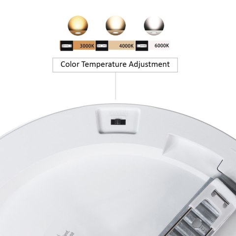 Panel plafon LED 7in1 podtynkowy natynkowy ultra slim 30W 3 kolory (WW, NW, CW) Led4U LD142 mikrofala wbudowany zasilacz Panel plafon LED 7in1 podtynkowy natynkowy ultra slim 30W 3 kolory (WW, NW, CW) Led4U LD142 mikrofala wbudowany zasilacz