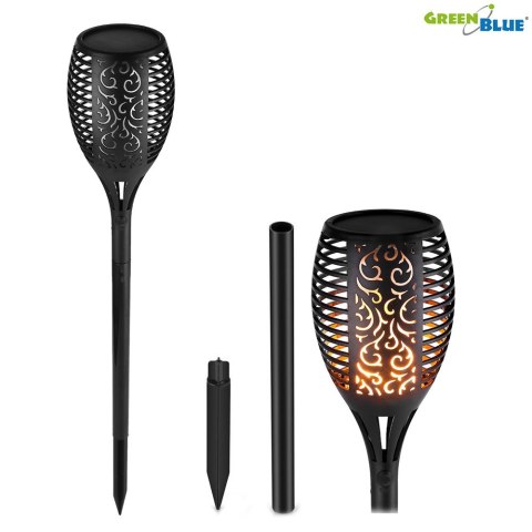 Pochodnia solarna GreenBlue, lampa ogrodowa LED, realistyczny efekt żywego ognia, IP65, GB156 Pochodnia solarna GreenBlue, lampa ogrodowa LED, realistyczny efekt żywego ognia, IP65, GB156