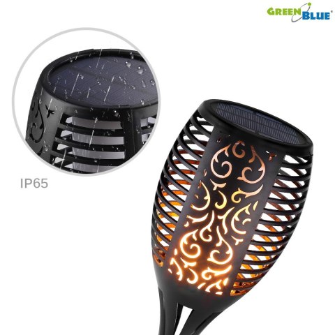 Pochodnia solarna GreenBlue, lampa ogrodowa LED, realistyczny efekt żywego ognia, IP65, GB156 Pochodnia solarna GreenBlue, lampa ogrodowa LED, realistyczny efekt żywego ognia, IP65, GB156
