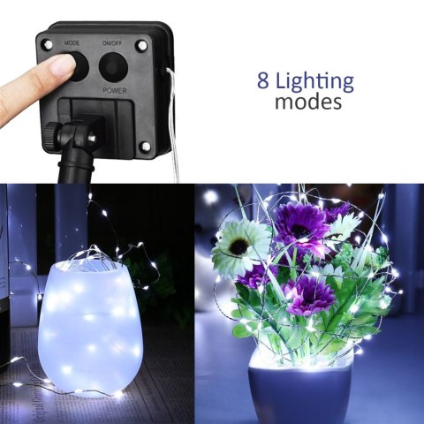 Solarna lampa ogrodowa GreenBlue ozdobna 100 LED 10m 600mAh GB164 Solarna lampa ogrodowa GreenBlue ozdobna 100 LED 10m 600mAh GB164