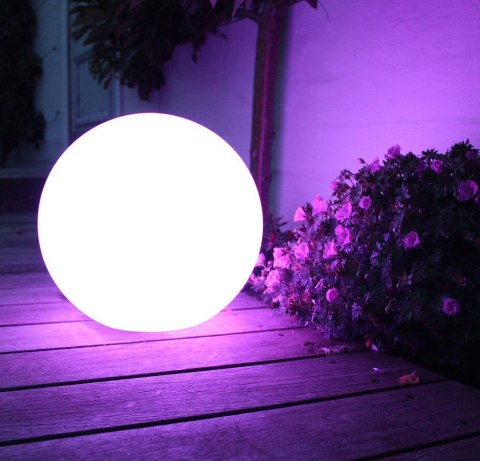 Solarna lampa wolnostojąca ogrodowa GreenBlue, kula, 15x15x48cm, kolorowy LED RGB, GB122 Solarna lampa wolnostojąca ogrodowa GreenBlue, kula, 15x15x48cm, kolorowy LED RGB, GB122