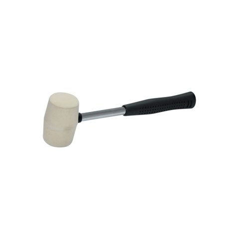 Młotek gumowy blacharski 225g fi=40mm, biały, ręk. metal-gum Młotek gumowy blacharski 225g fi=40mm, biały, ręk. metal-gum