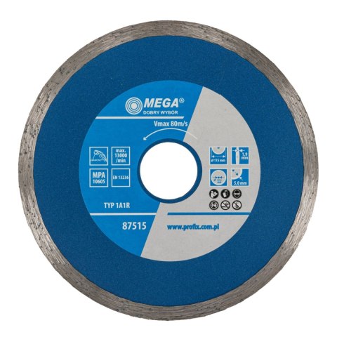 Tarcza diamentowa pełna (mat.bud) 115*1.9*5.0*22.2 Tarcza diamentowa pełna (mat.bud) 115*1.9*5.0*22.2