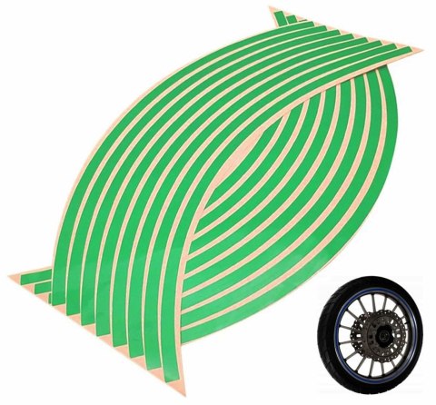 AG555C Naklejki odblaskowe na koła green AG555C Naklejki odblaskowe na koła green