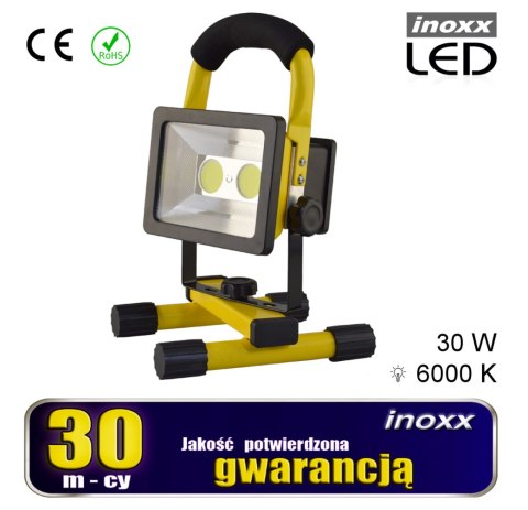 Naświetlacz przenośny led 30w 2x + statyw teleskopowy 160cm Naświetlacz przenośny led 30w 2x + statyw teleskopowy 160cm