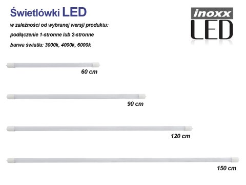 Świetlówka led 90cm 14w t8 6000k g13 zimna przezroczysta jednostronna Świetlówka led 90cm 14w t8 6000k g13 zimna przezroczysta jednostronna