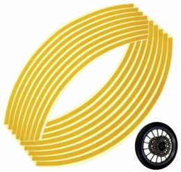 AG555D Naklejki odblaskowe na koła yellow