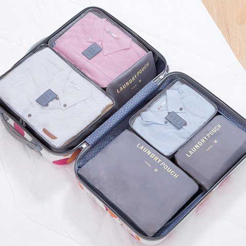 BQ28G Organizer podróżny 6 szt grey BQ28G Organizer podróżny 6 szt grey