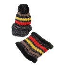 BQ52G Komplet damski czapka i szal black