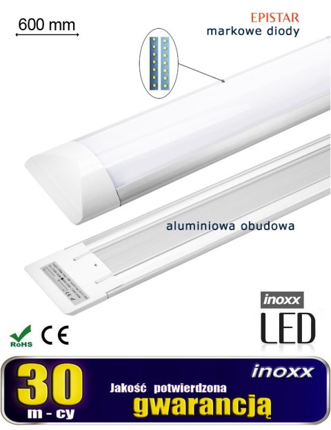 Lampa liniowa natynkowa panel led slim 60cm 18w 4000k neutralna Lampa liniowa natynkowa panel led slim 60cm 18w 4000k neutralna