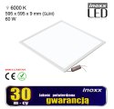 Panel led 60x60 60w lampa sufitowa kaseton 6000k zimny + ramka natynkowa