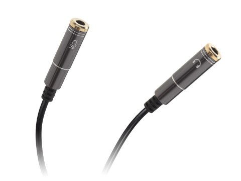 Adapter wt.Jack 3.5 4polowy-2xJack 3.5 stereo 20cm HQ złote końcówki Adapter wt.Jack 3.5 4polowy-2xJack 3.5 stereo 20cm HQ złote końcówki