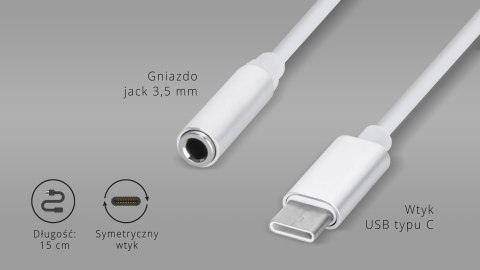 Adapter wtyk USB typu C - gniazdo jack 3.5 stereo Kruger&Matz Basic Adapter wtyk USB typu C - gniazdo jack 3.5 stereo Kruger&Matz Basic