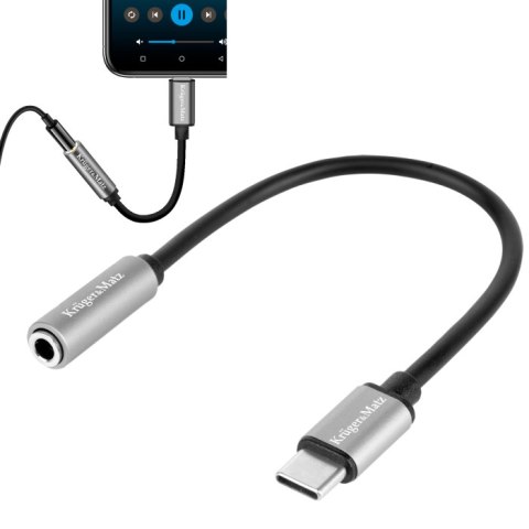 Adapter wtyk USB typu C - gniazdo jack 3.5 stereo Kruger&Matz Basic Adapter wtyk USB typu C - gniazdo jack 3.5 stereo Kruger&Matz Basic