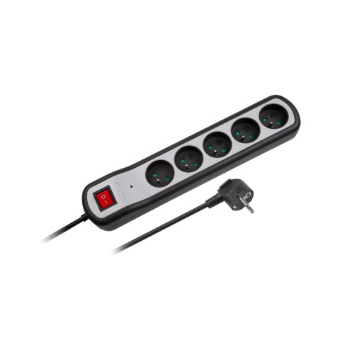 Listwa zasilająca Rebel 5 gniazd z przełącznikiem (3m, 3x1,5mm) Listwa zasilająca Rebel 5 gniazd z przełącznikiem (3m, 3x1,5mm)
