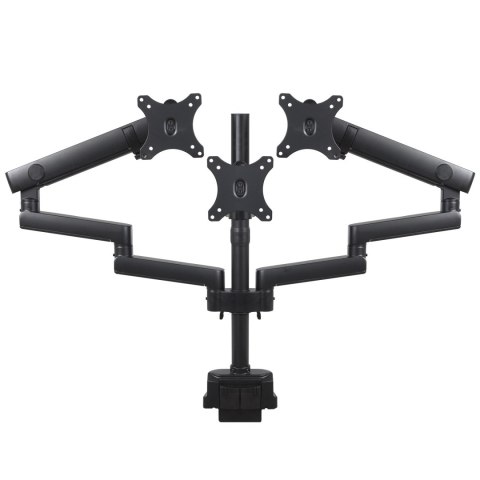 Uchwyt biurkowy na 3 monitory LCD Maclean, VESA 75x75 oraz 100x100, 2x USB 3.0, 17-27", 3x7kg, MC-811 Uchwyt biurkowy na 3 monitory LCD Maclean, VESA 75x75 oraz 100x100, 2x USB 3.0, 17-27", 3x7kg, MC-811