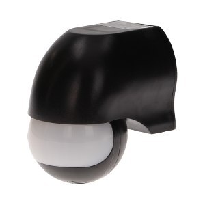 Czujnik ruchu 180st., regulacja pionowa i pozioma, IP44, 1200W, czarny Czujnik ruchu 180st., regulacja pionowa i pozioma, IP44, 1200W, czarny