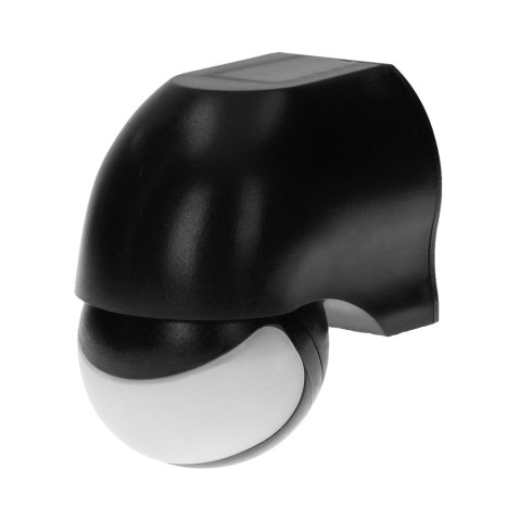 Czujnik ruchu 180st., regulacja pionowa i pozioma, IP44, 1200W, czarny Czujnik ruchu 180st., regulacja pionowa i pozioma, IP44, 1200W, czarny