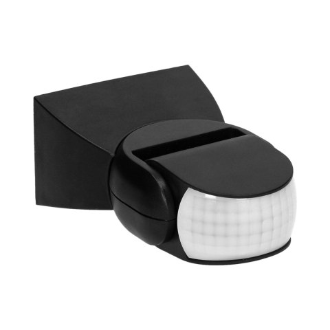 Czujnik ruchu 180st., regulacja pionowa i pozioma, IP65, 1200W, czarny Czujnik ruchu 180st., regulacja pionowa i pozioma, IP65, 1200W, czarny