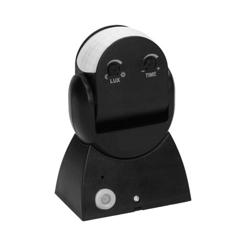 Czujnik ruchu 180st., regulacja pionowa i pozioma, IP65, 1200W, czarny Czujnik ruchu 180st., regulacja pionowa i pozioma, IP65, 1200W, czarny