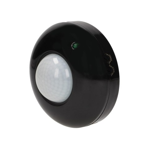 Czujnik ruchu 360st. IP20, 1200W, czarny Czujnik ruchu 360st. IP20, 1200W, czarny