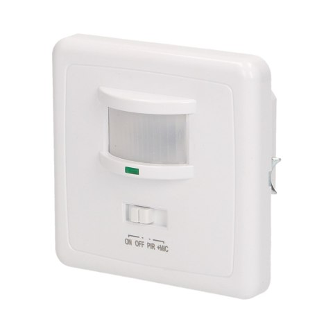 Czujnik ruchu i dźwięku 160 st. IP20, do puszki, 500W, min. obciążenie 40W Czujnik ruchu i dźwięku 160 st. IP20, do puszki, 500W, min. obciążenie 40W