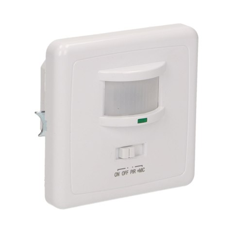 Czujnik ruchu i dźwięku 160 st. IP20, do puszki, 500W, min. obciążenie 40W Czujnik ruchu i dźwięku 160 st. IP20, do puszki, 500W, min. obciążenie 40W