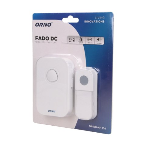 Dzwonek bezprzewodowy FADO DC, bateryjny, learning system, 36 dźwięków, 100m Dzwonek bezprzewodowy FADO DC, bateryjny, learning system, 36 dźwięków, 100m