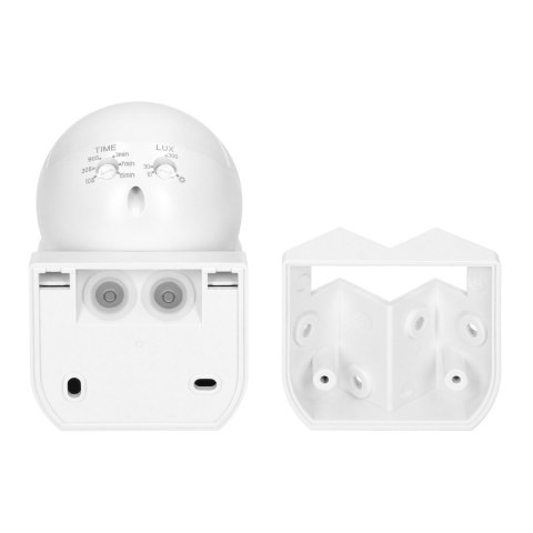 Czujnik ruchu 220st. 1200W, IP44, 3 rodzaje montażu, biały Czujnik ruchu 220st. 1200W, IP44, 3 rodzaje montażu, biały