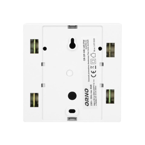 Dzwonek elektromechaniczny dwutonowy QUARTO AC, 230V, śnieżno biały Dzwonek elektromechaniczny dwutonowy QUARTO AC, 230V, śnieżno biały