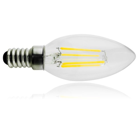Żarówka Maclean, Filamentowa LED E14, 4W, 230V, WW ciepła biała 3000K, 400lm, Retro edison ozdobna świeczka C35, MCE285 Żarówka Maclean, Filamentowa LED E14, 4W, 230V, WW ciepła biała 3000K, 400lm, Retro edison ozdobna świeczka C35, MCE285