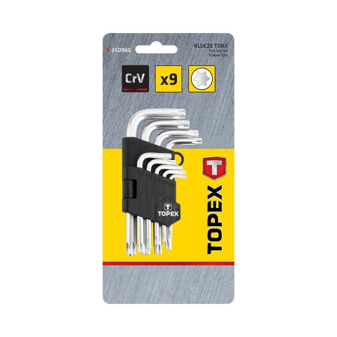 Klucze Torx T10-T50, zestaw 9 szt. Klucze Torx T10-T50, zestaw 9 szt.