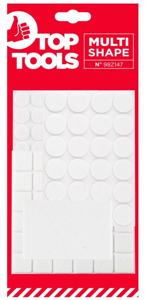 Podkładki filcowe samoprzylepne, białe, 106 szt. Podkładki filcowe samoprzylepne, białe, 106 szt.