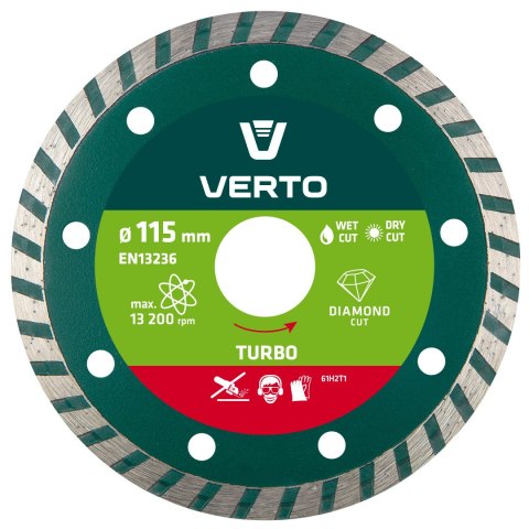 Tarcza diamentowa 115 x 22.2 mm, turbo Tarcza diamentowa 115 x 22.2 mm, turbo