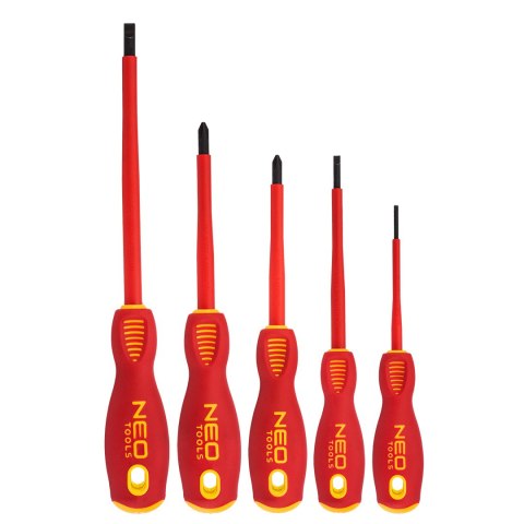 Wkrętaki 1000 V, S2, zestaw 5 szt. Stal Wkrętaki 1000 V, S2, zestaw 5 szt. Stal