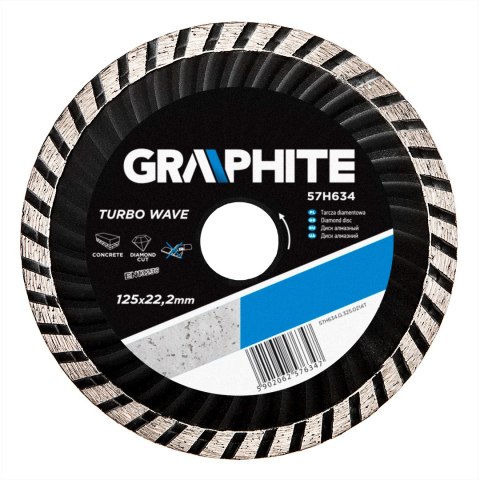 Tarcza diamentowa 125 x 22.2 mm, turbo wave Tarcza diamentowa 125 x 22.2 mm, turbo wave