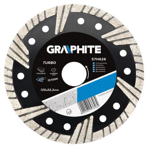 Tarcza diamentowa 125 x 22.2 mm, turbo Tarcza diamentowa 125 x 22.2 mm, turbo