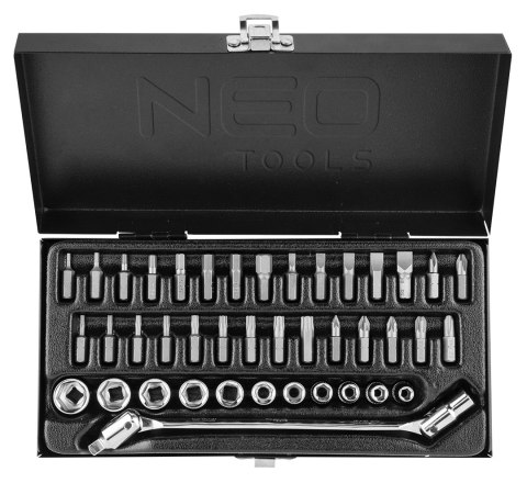 Klucze nasadowe 1/4", zestaw 41szt Klucze nasadowe 1/4", zestaw 41szt